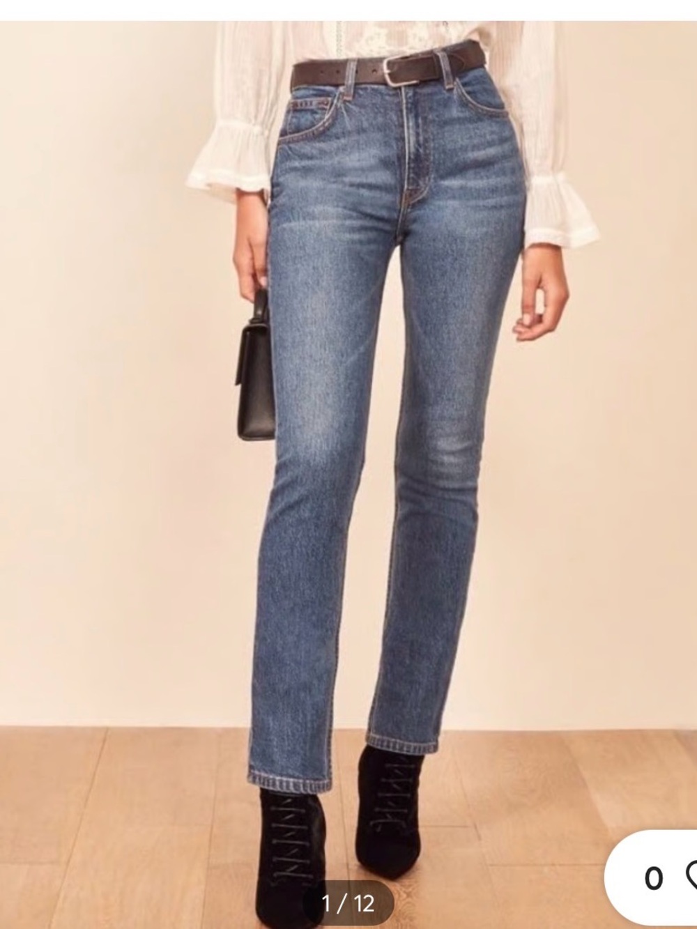Reformation Liza High Straight Jeans in Lanai